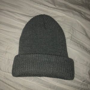 Gray plain beanie